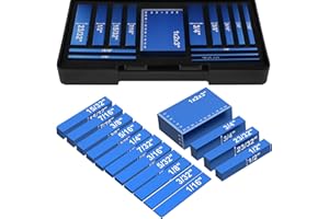 UYEXM 15Pcs Setup Blocks Height Gauge Set, Metric 4in High Precision Setup Bar Blocks with Size Markings, Aluminum Router Tab