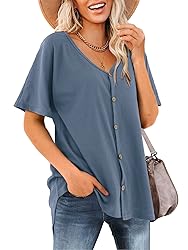 Beluring Womens Summer Tshirts V Neck Short Sleeve