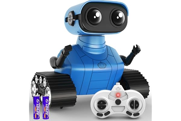 Hamourd Robot Toys for Boys Girls, Rechargeable Remote Control Emo Robots with Auto-Demonstration, Flexible Head & Arms, Danc