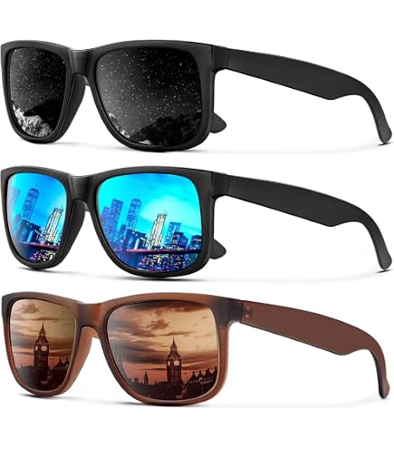 LAMBBAA Polarized Sunglasses Vintage Square for Men and  display picture 2