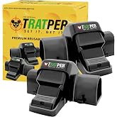 TRATPER Rat and Chipmunk Traps. Prevents Accidental Triggering with Dual Tunneled Design. Covered Snap Traps for Humane Kill, Reusable, Pest Control for Rats, Indoor &amp; Outdoor Use. 2 Pack