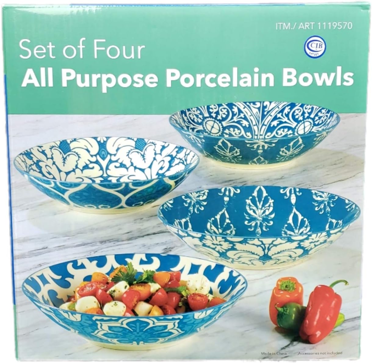 All Purpose Porcelain Bowls (Teal)