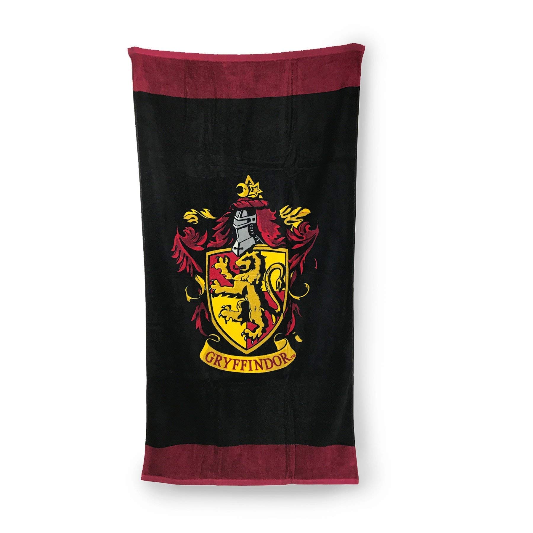 Groovy Harry Potter Gryffindor Bath/Beach Towel-Official, Cotton, Black, 75 x 150cm