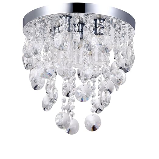 Bathroom Flush Ceiling Light Decorative Chrome Clearance Litecraft 5 Light