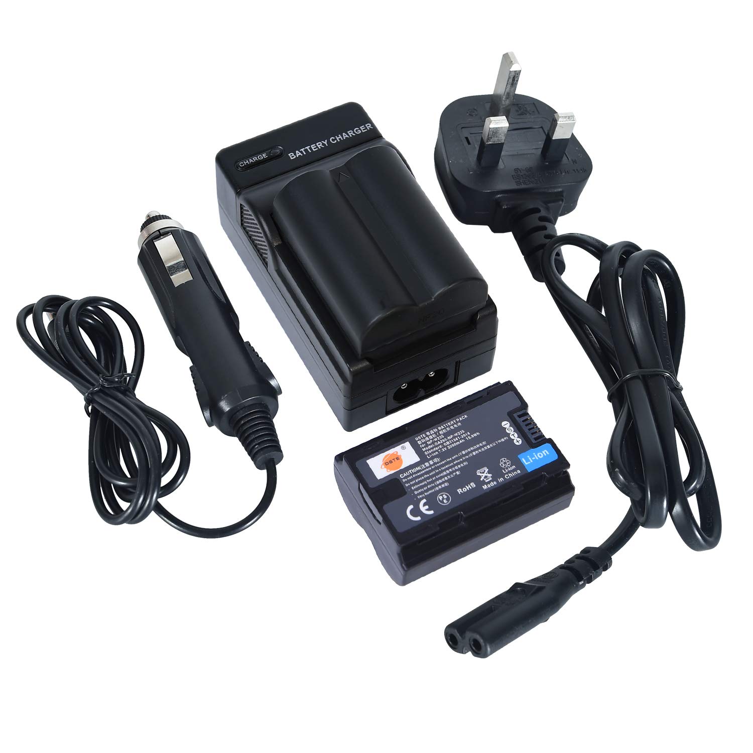 DSTE 2PCS NP-W235 Li-ion Battery + DC179U Travel and Car Charger Compatible with Fujifilm XT4,X-H2,X-H2S Digital Camera