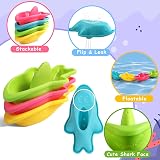 Fajiabao Baby Bath Toys 6Pcs Mould Free Soft Silicone 1 2 3 Year Olds view 2