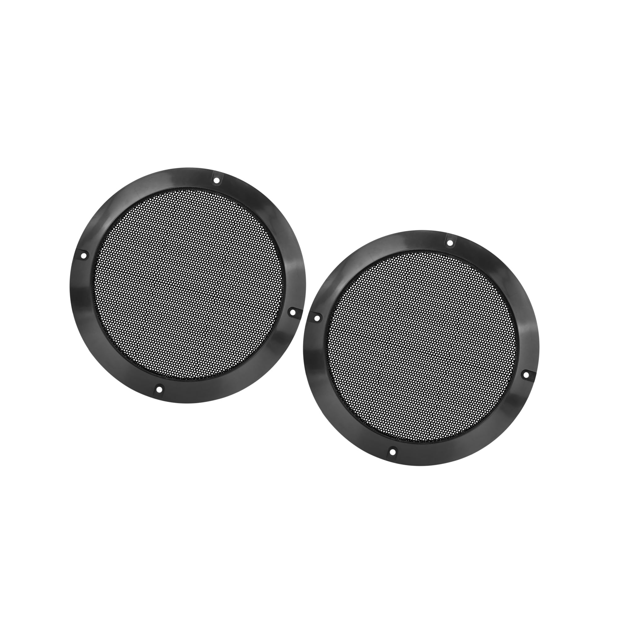 Hihaha 2pcs 6.5" Car Glossy Audio Speaker Cover Mesh Grill Horn Guard Durable Material