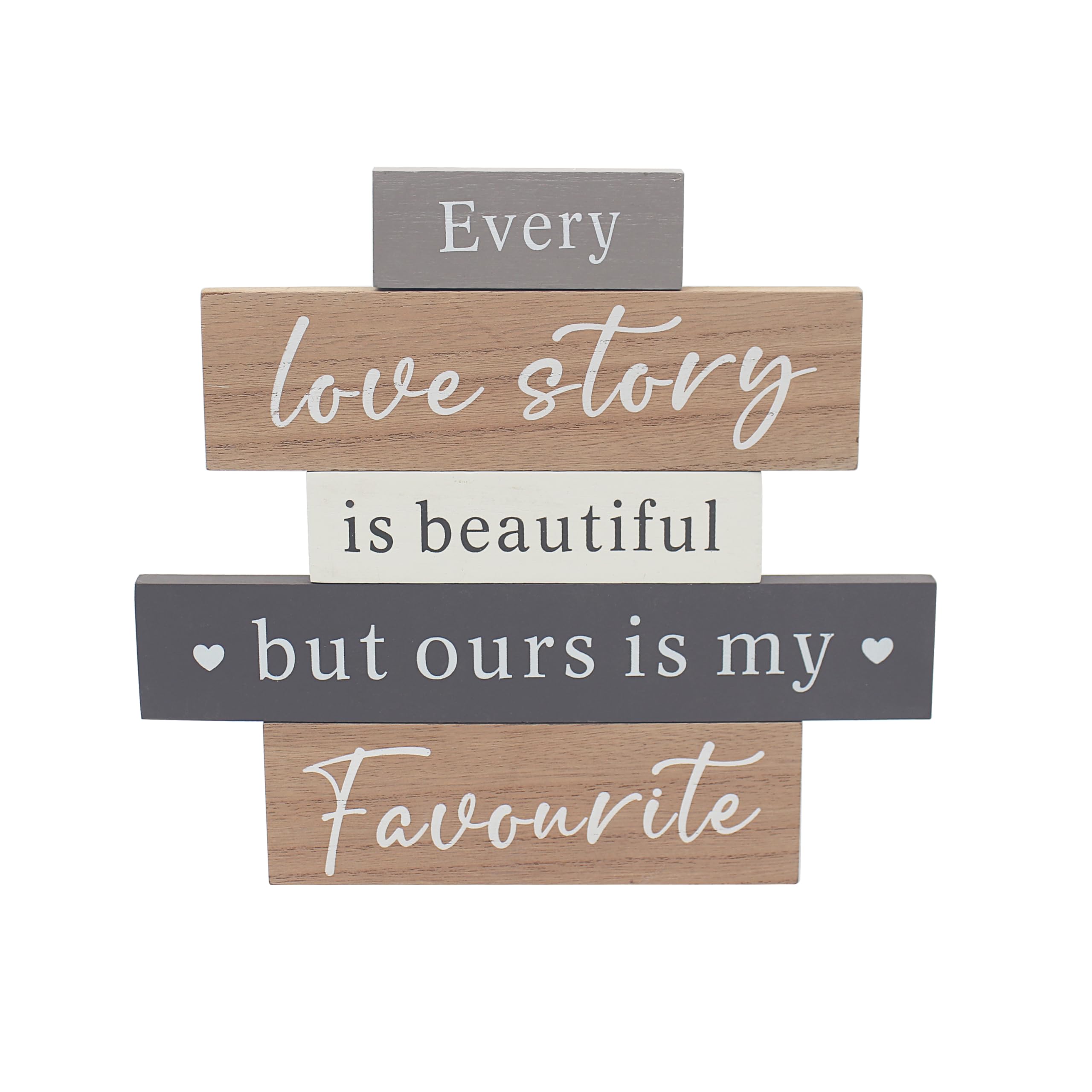 Lesser & Pavey British Designed Loving Quotes Plaque | Loving Message Plaque For Home or Office | Every love Story is Beautiful Plaque Great Friendship Gifts For Birthdays - Love and Affection