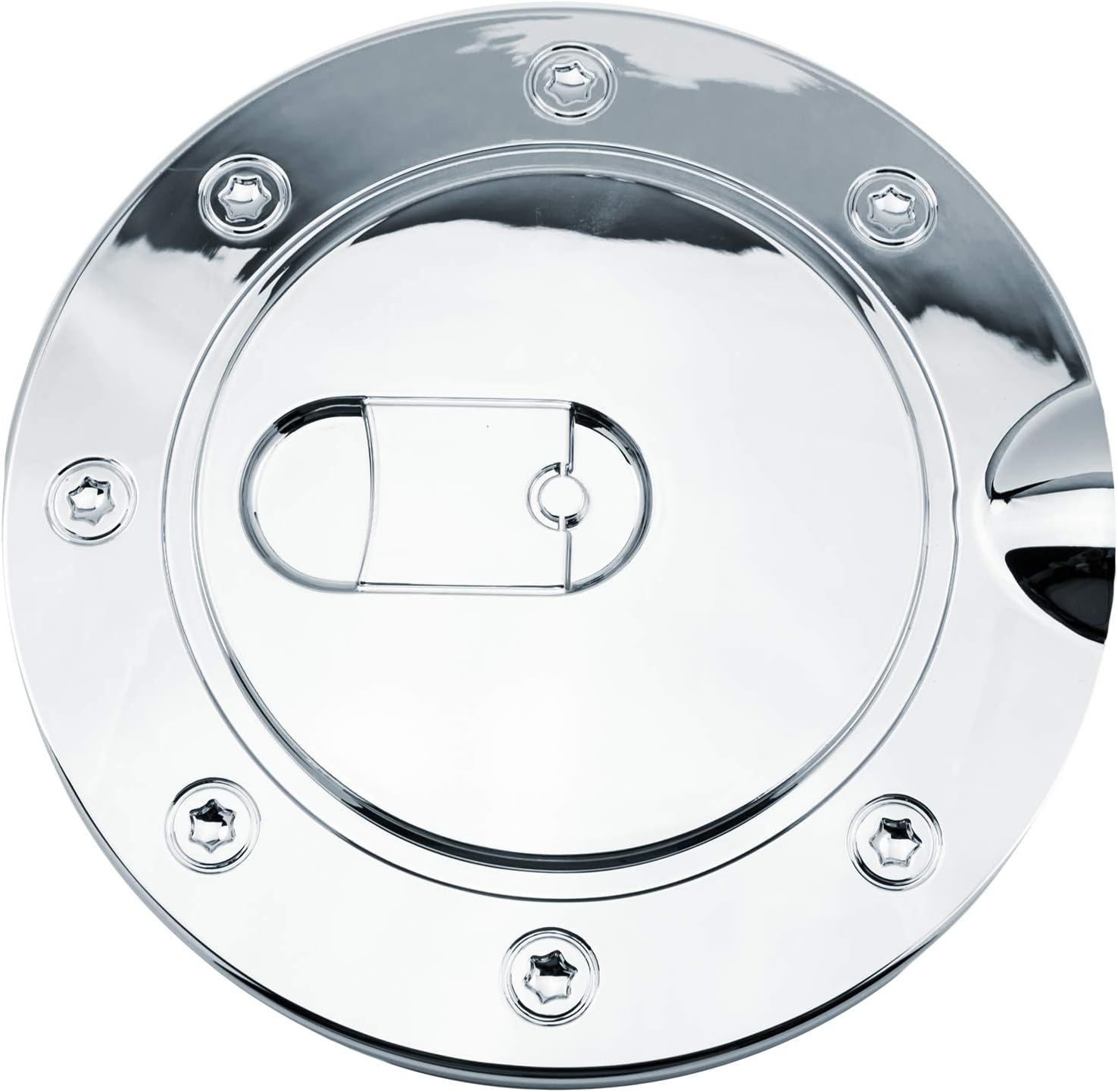 SKWAutoParts Chrome ABS Gas Door Cover for 88-98 Chevrolet CK Pickup / 92-99 Chevy Suburban / 95-99 Chevrolet Tahoe / 88-98 GMC CK Pickup/ 94-99 GMC Yukon / 99-00 Cadillac Escalade