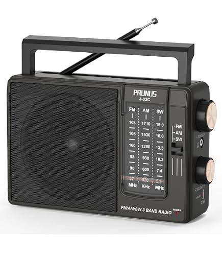 Amazon.com: PRUNUS J03 AM FM Radio Portable Plug in Wall or AA