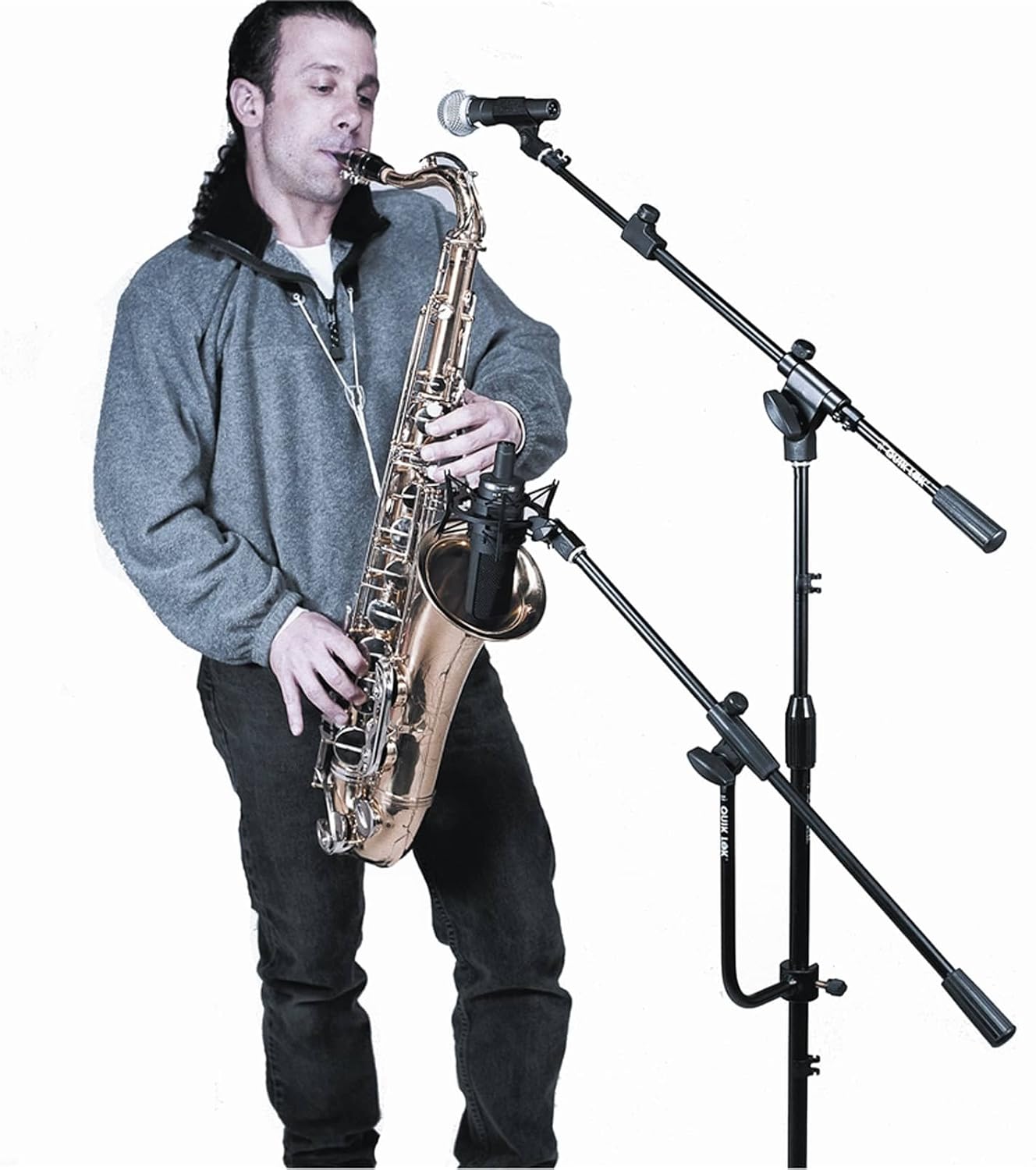 Quiklok Clamp On US Thread Fixed Length Mic Boom - Black - Image 3