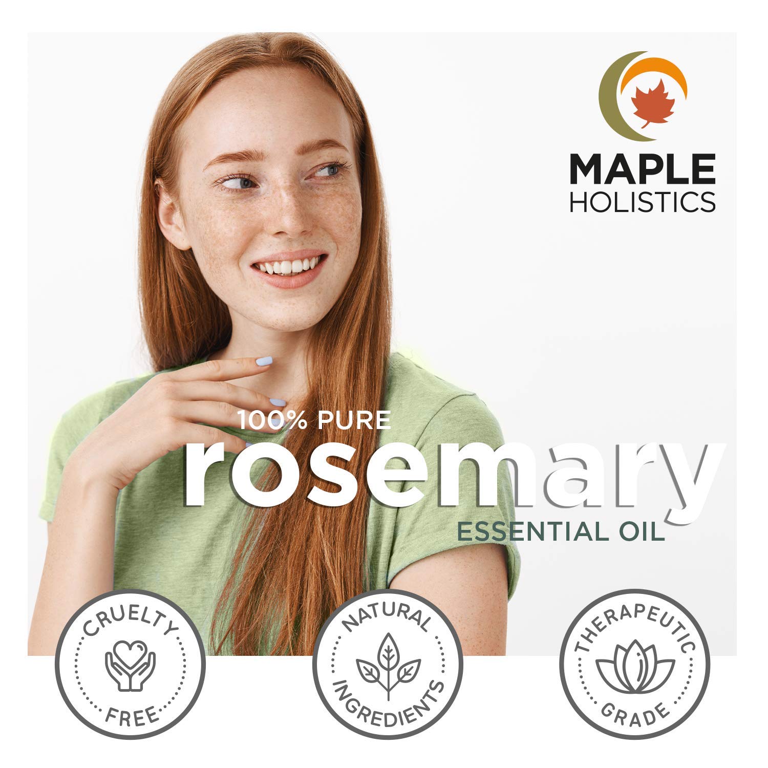 100% Pure Rosemary Essential Oil for Therapeutic Aromatherapy Stimulating Scalp Treatment for Healthy Hair Growth Anti Aging Antioxidant Ancient Beauty Elixir Natural Skin Care for Acne and Wrinkles: Beauty