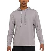 Champion Mens Sun Hoodie Long Sleeve, UPF 50 Sun Shirts for Men, Lightweight UV Protection Rash Guard, Fishing Swim Shirt