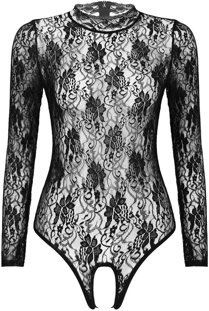 AIEOE Camicia a rete da uomo trasparente a maniche lunghe trasparente sottile e traspirante, Nero 02., XS
