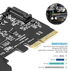 BEYIMEI PCI-E 4X to USB 3.1 Gen 2 (10 Gbps) 2-Port