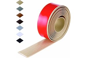 Bnell Floor Transition Strip Floor Cover Strips Self Adhesive Flooring Transitions Laminate Floor Strip Vinyl Floor Flat Divider Strip for for Joining Floor Gaps (3.28FT,2inch, Maple Grain)
