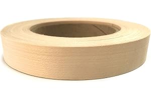Edge Supply Birch Pre-Finished 3/4" x 50' Roll Preglued, Veneer Edge Banding, Flexible Wood Tape, Easy Application Iron On with Hot Melt Adhesive. Clear UV Laquer Finish Wood Edging