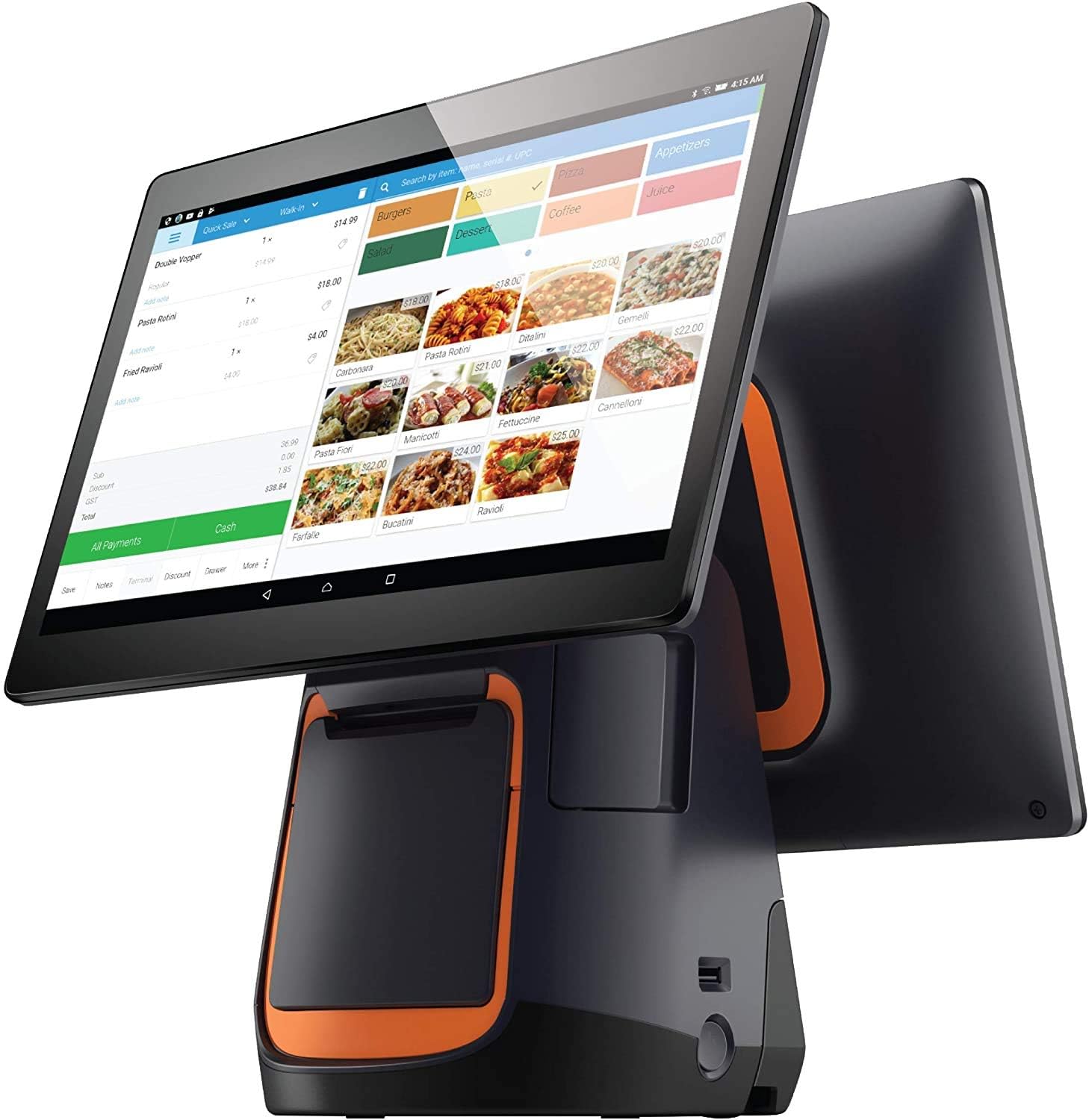 eHopper All-in-One POS System – POS Software with Merchant Services, All in One Touchscreen POS Device with Customer Facing Display, Pax S300 Credit Card Terminal, 16” Cash Drawer : Electronics