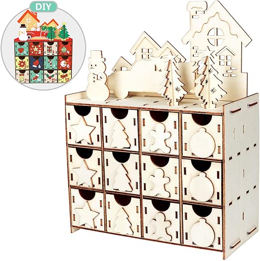 Amazon Com Aytai Diy Wooden Advent Calendar Christmas Advent