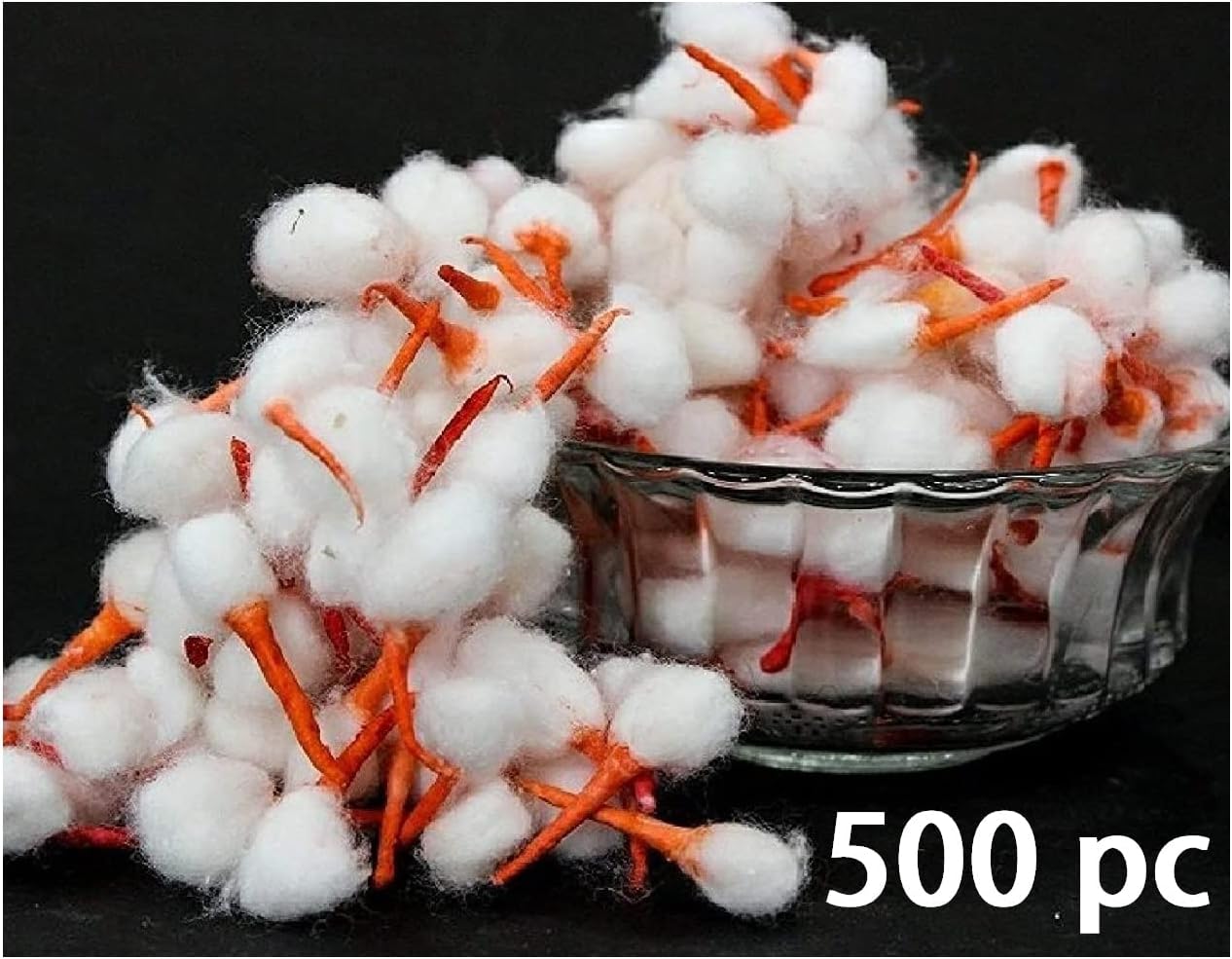 Oil Lamps & Accessories - IS4A 500Pcs Hand Rolled Cotton Puja Wicks for Puja Lamps Diya Rui Batti