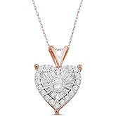 Natalia Drake 1/4 Cttw Heart Shaped Diamond Jewelry Earrings for Women or Womens Necklace in 925 Sterling Silver