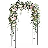 Trellume Garden Arch Trellis for Climbing Plants Outdoor - Height: 94.5", Length: 55", Sturdy Metal Garden Arbor with Rust-Pr