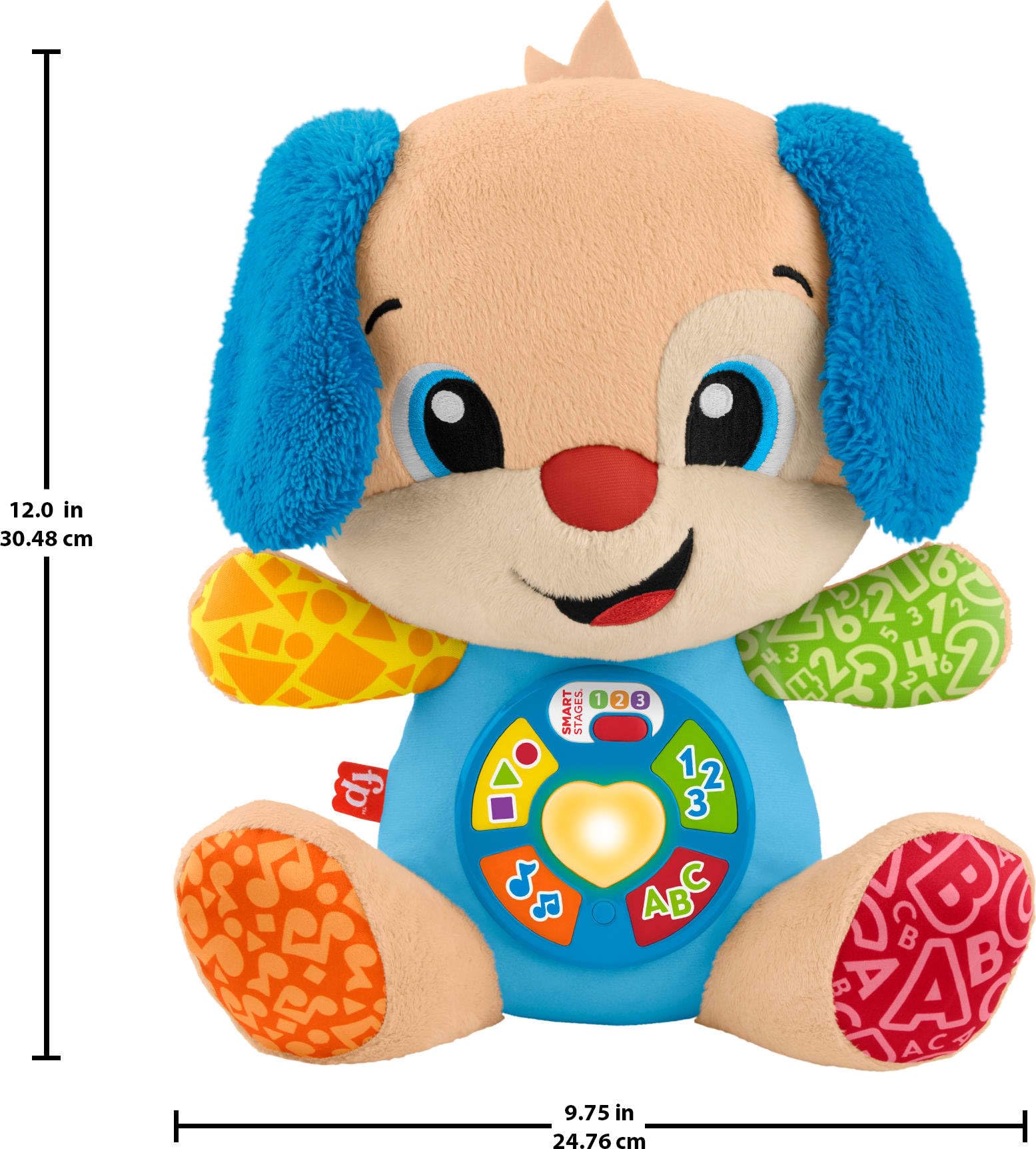 Fisher-Price Baby Toy Laugh & Learn Smart Stages Puppy Musical Plush with Lights & Learning Songs for Infants Ages 6+ Months