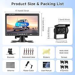 4 Channel Backup Camera for Car Truck Digital
