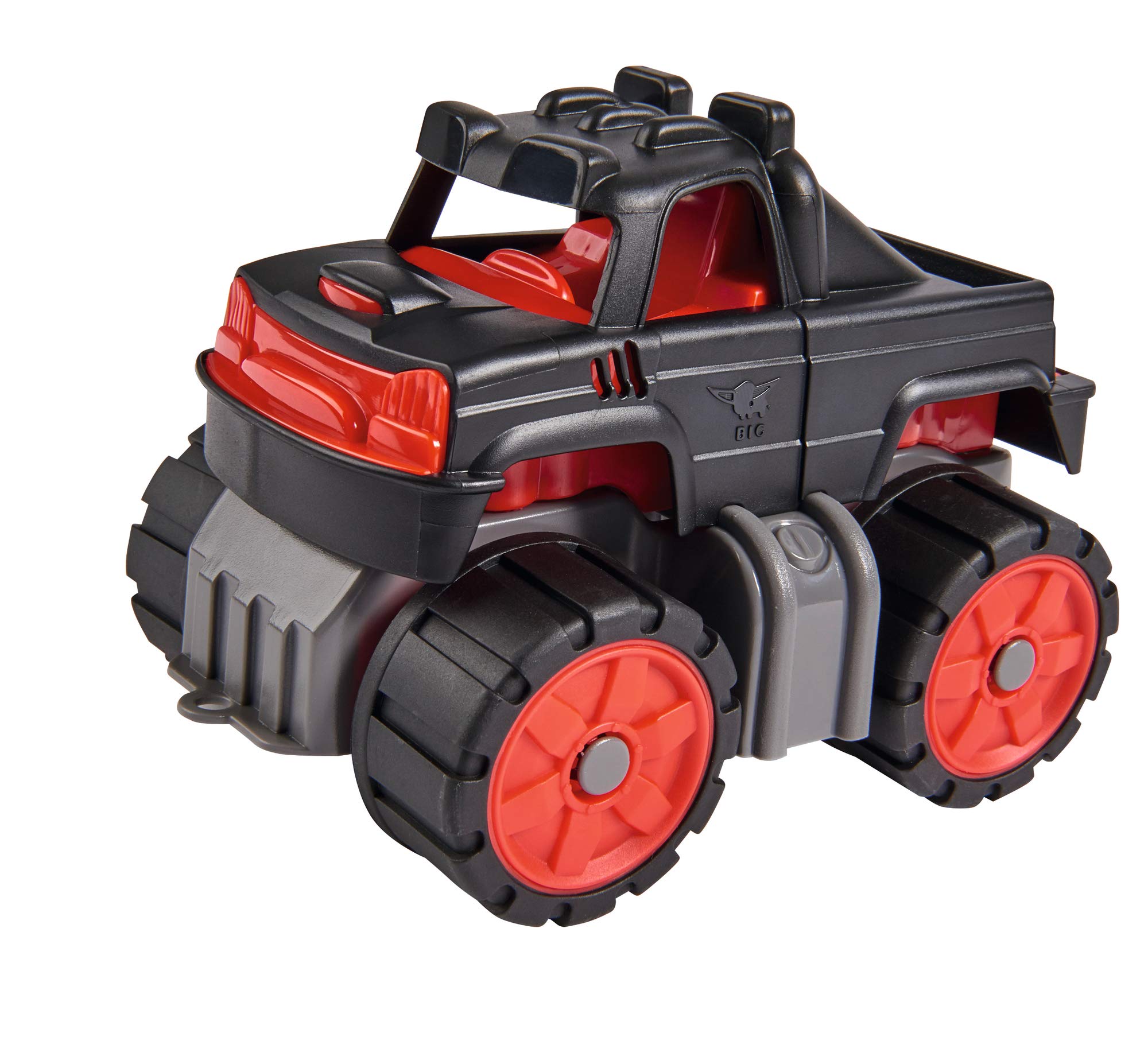 BIG - Power-Worker Mini Monster Truck - Small Toy Car Ideal for On the Go Tyres Made of Soft Material, Red, Black, Anthracite, for Children from 2 Years
