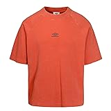 Umbro Men's Washed High Neck Boxy T-Shirt, FIRE Whirl