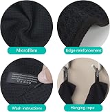 VIVOTE 4Packs Microfibre Cleaning Cloths 380gsm 30x30cm Black view 3