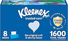 Kleenex Trusted Care Facial Tissues, 8 Flat Boxes, 200 Tissues per Box, 2-Ply, Packaging May Vary