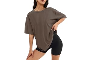 ATHMILE Womens Oversized T Shirts Loose Fit Crewneck Short Sleeve Tops Summer Casual Blouse Y2K 2024 Basic Tee