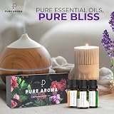 Pure Aroma 100% Pure Essential Oils Kit 6 x 10ml Lavender Tea Tree Eucalyptus view 3