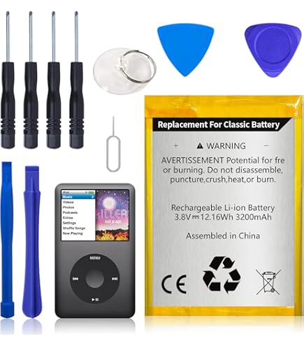 Amazon.com: 3000mAh Replacement Battery for iPod Video 5th 5.5 Gen