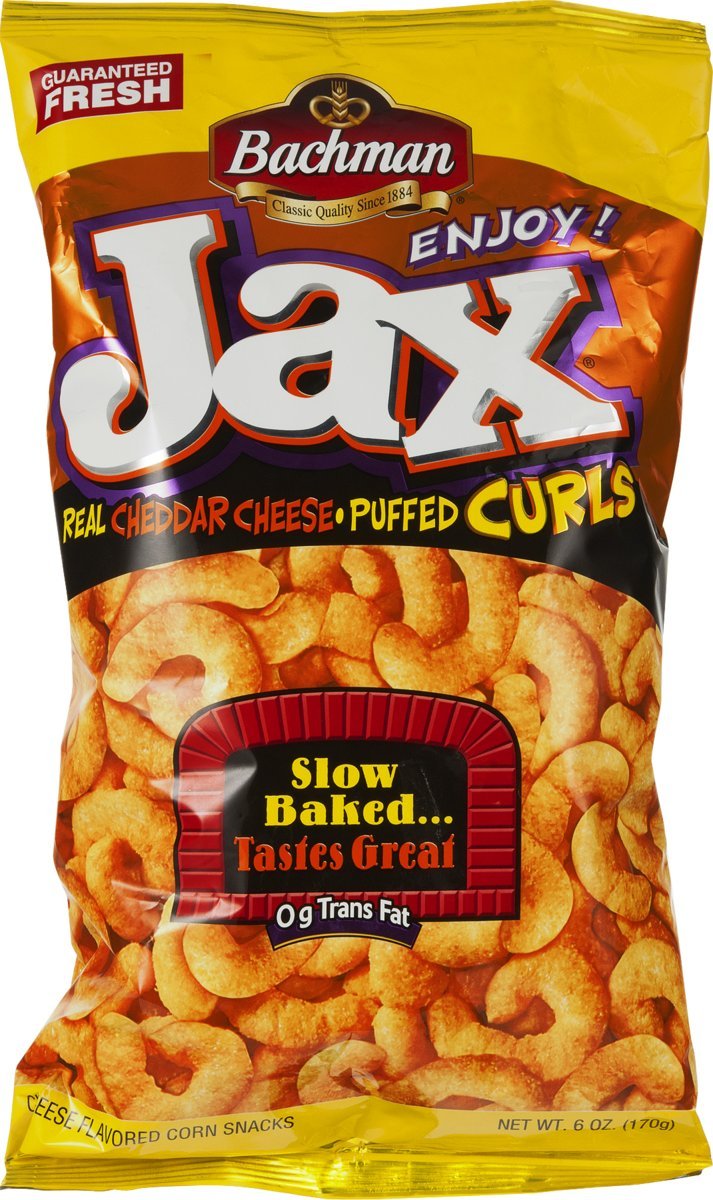 Jax Cheddar Cheese Puffed Curls 100 Calorie Bags 8 PK