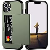 Nvollnoe for iPhone 13 Case with Card Holder Heavy