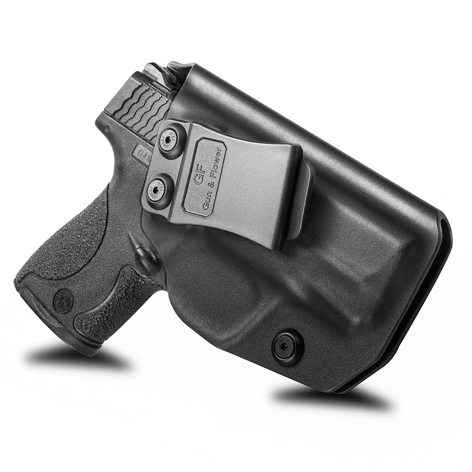 Photo 1 of & Flower IwB Concealed Carry Holster, Compatible with S&W M&P Shield Plus/Shield/Shield M2.0 9mm/.40 3.1' Barrel Pistol, Adj.Cant & Retention | Fiber-Reinforced Polymer & Kydex Optional