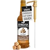 Syruvia Coffee Syrup, Chocolate Chip Cookie Dough Flavored Syrup for Drinks, Lattes, and Desserts &ndash; 25.4 fl oz - with Pump