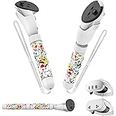 Upgraded Controller Extensions Gorilla Tag Long Arms for Meta Quest 3S/Quest 3 Beat Saber Handles Golf Club Attachment VR Sticks Controller Grips for Quest 3S/3 VR Gaming UG Accessories, Colorful White