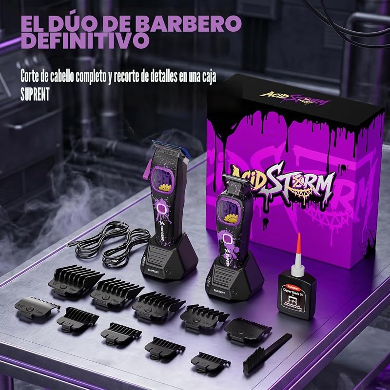 Máquinas Cortar Pelo Profesional, Cortapelos Inalámbrico-Morado