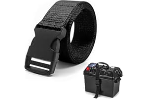 LSKASELUE 39 Inch Battery Tie Down Strap, Adjustable Battery Box Retainer Straps with Quick Release Buckle, Universal Nylon H