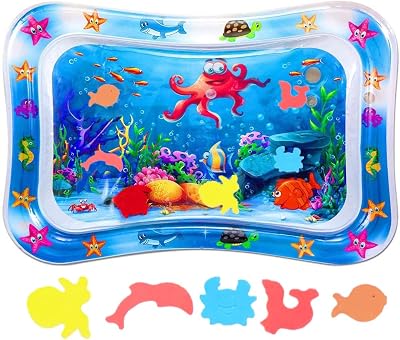 BabaBub Tummy Time Mat Inflatable Water Playmat for Babies 3 24 Months