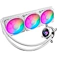 ASUS ROG Strix LC II 360 ARGB White Edition All-in-one AIO Liquid CPU Cooler 360mm Radiator, Intel LGA1700, 115x/2066 and AMD AM4/TR4 Support, Triple 120mm 4-pin PWM Addressable RGB Radiator Fans