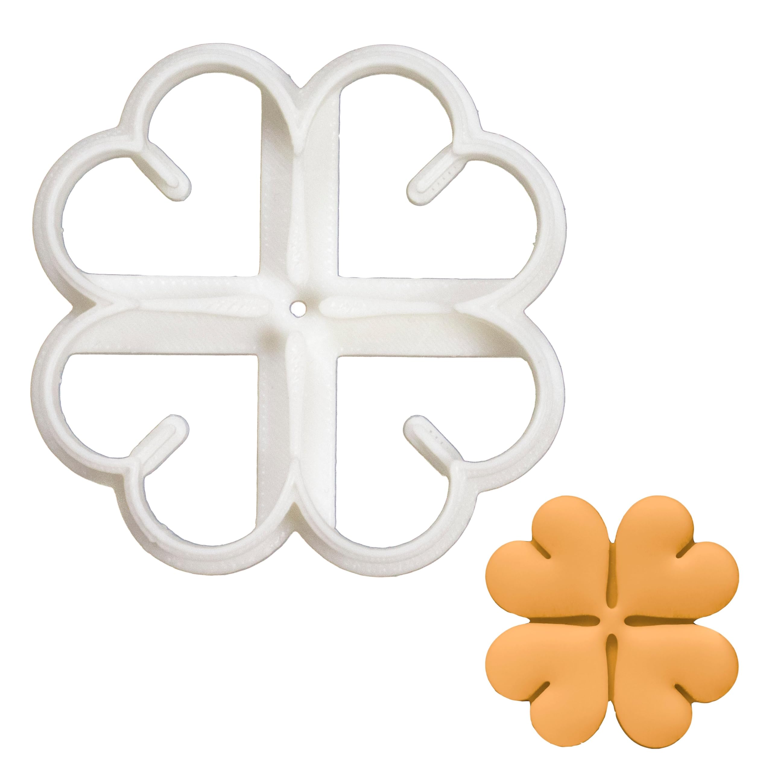 BAKERLOGY Four Leaf Clover Cookie Cutter - Detailed Biscuit Cutter Design for Baking and Crafts, Ideal on Fondant, Dough, Clay