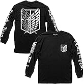 Ripple Junction Attack on Titan Scout Regiment Shield Anime Long Sleeve T-Shirt Officially Licensed