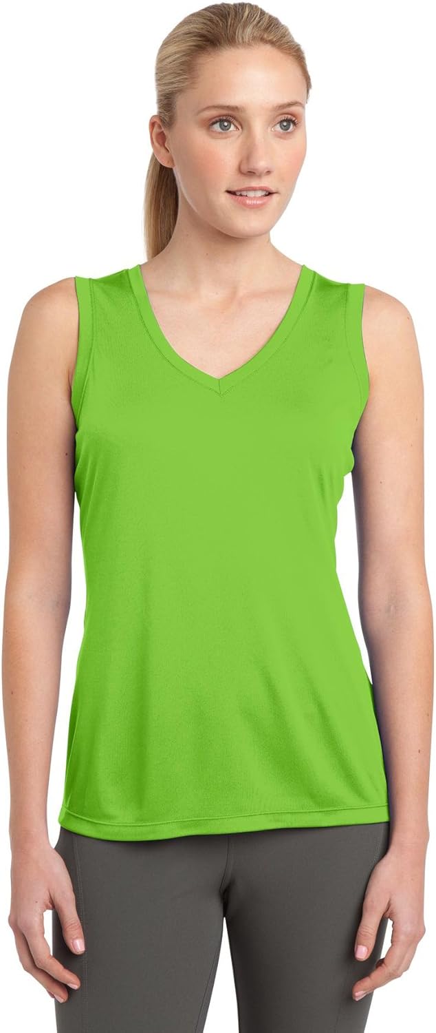 Sport-Tek Women's Sleeveless PosiCharge Competitor V Neck Tee at  Women’s Clothing store