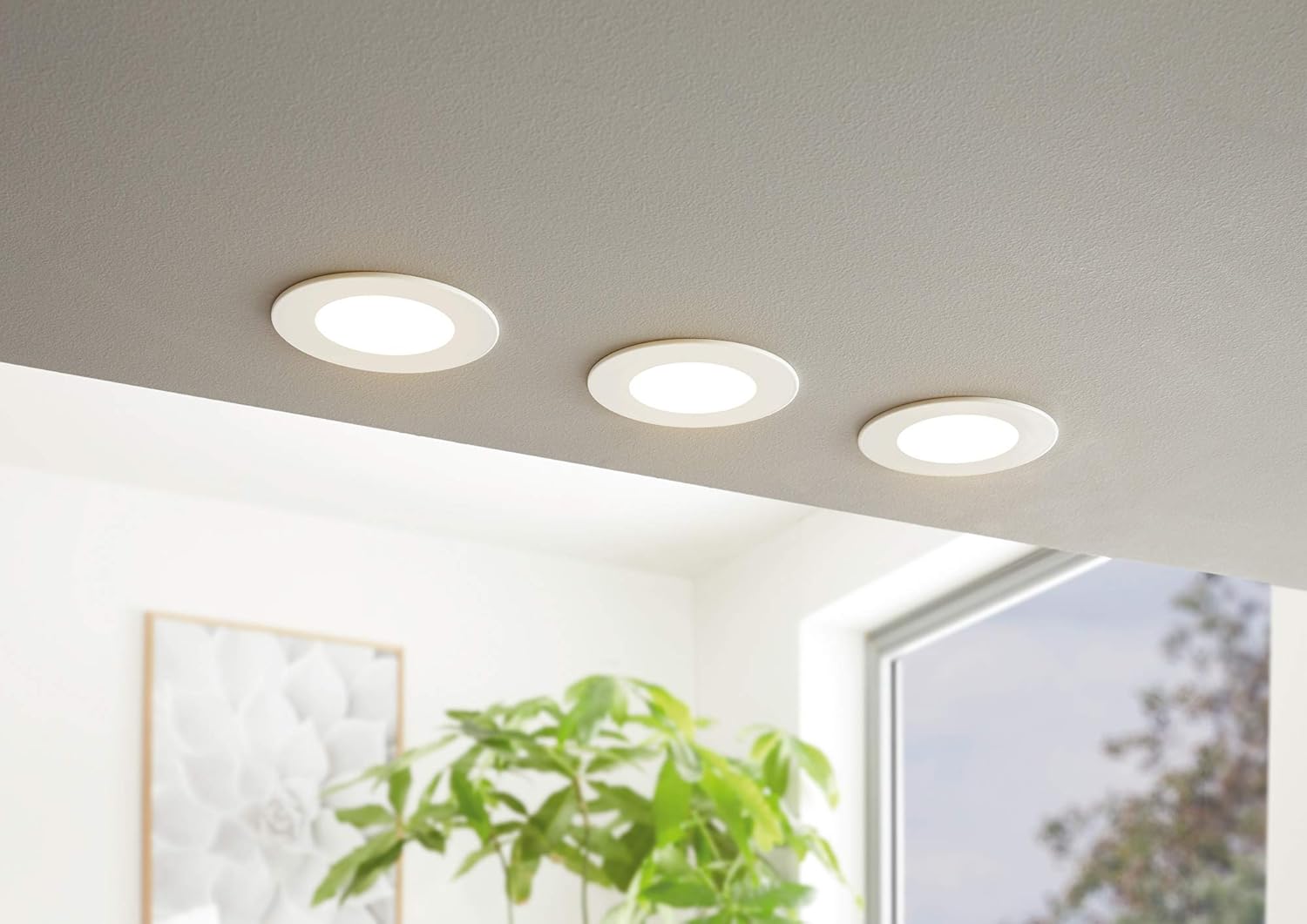 EGLO Access Fueva-A LED Recessed Spotlight, 1-Bulb Recessed Light Made of Aluminium, Plastic in White, LED Recessed Spotlight - Image 3
