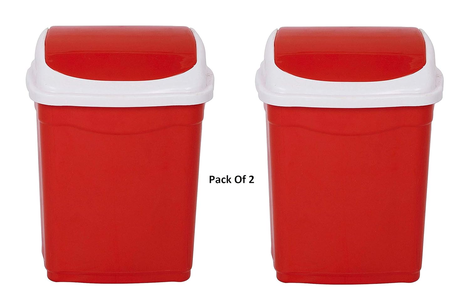 Aristo Square Plastic Garbage Trash Bucket Dustbin With Swing Lid (9