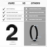 Rubigo Black Door Numbers 0-99 A B C D 3" Self Adhesive 7.5cm 5cm view 4
